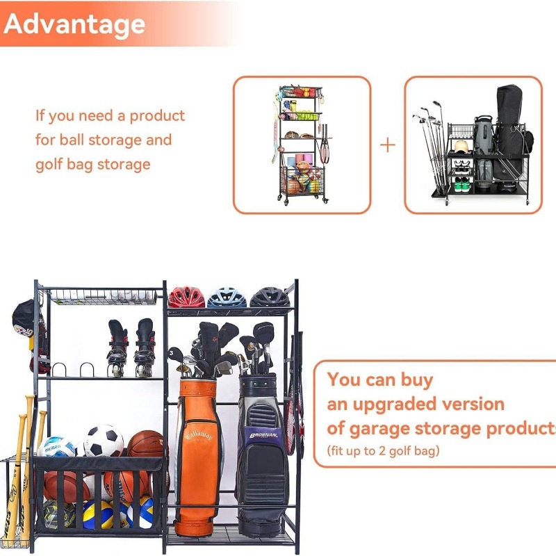 Sports Equipment Garage Storage - Сумка для хранения спортивного инвентаря в