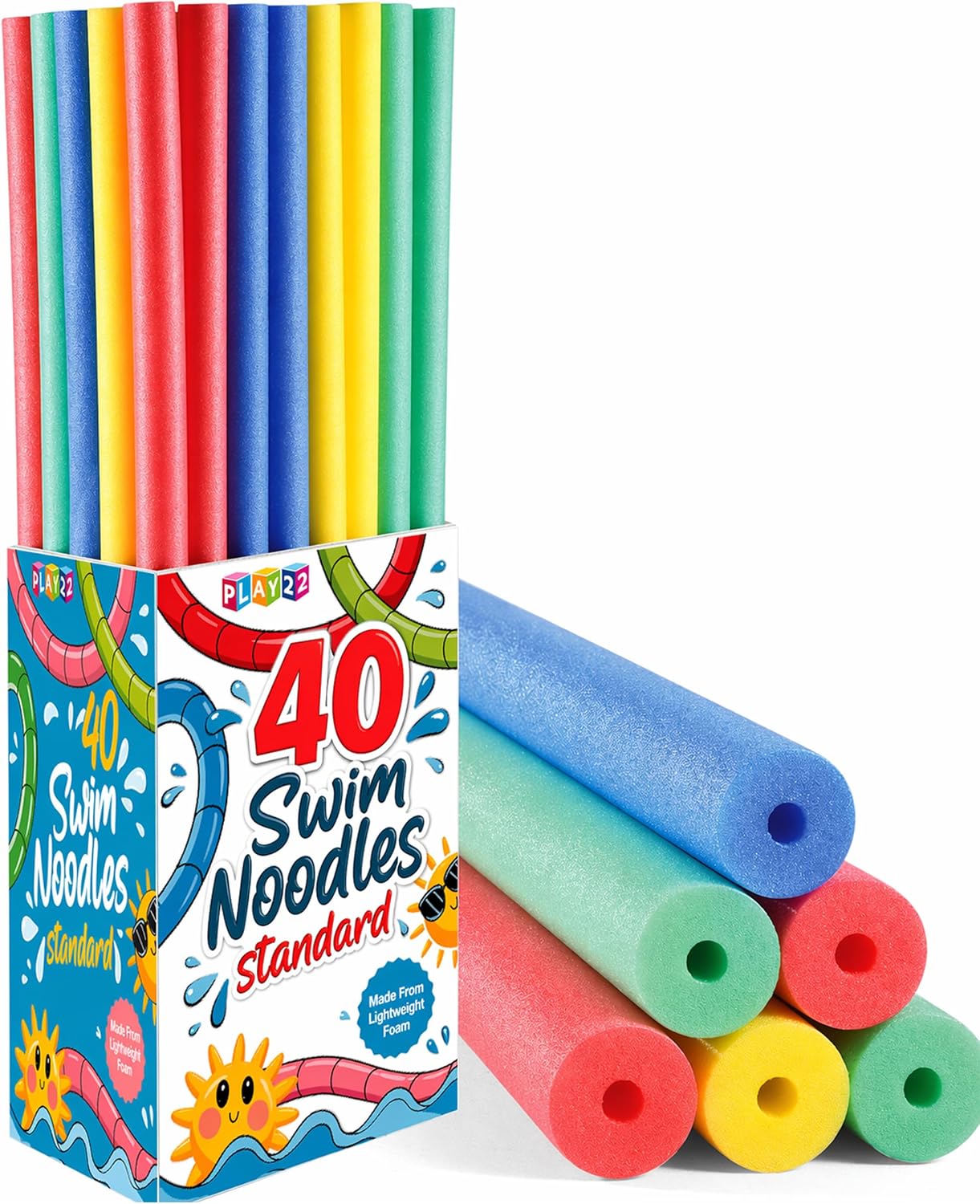 Набор из 40 пенопластовых труб – обзор и цена Foam Pool Noodle